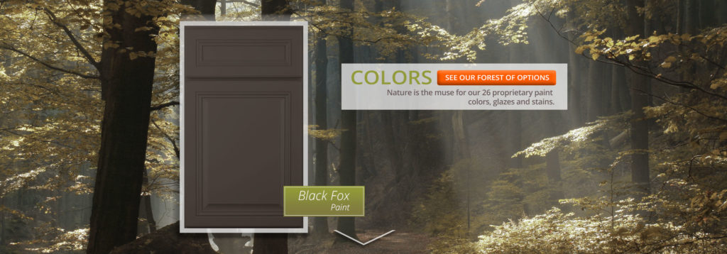 Woodmont Cabinetry Black Fox Paint Finish