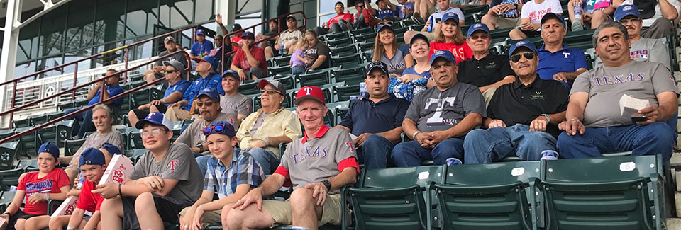 Woodmont Cabinetry Employee Tenure Celebration at the Rangers game